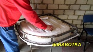 Каркас душевого поддона из профильной трубы, сравнение металлического и акрилового поддона doRABOTK