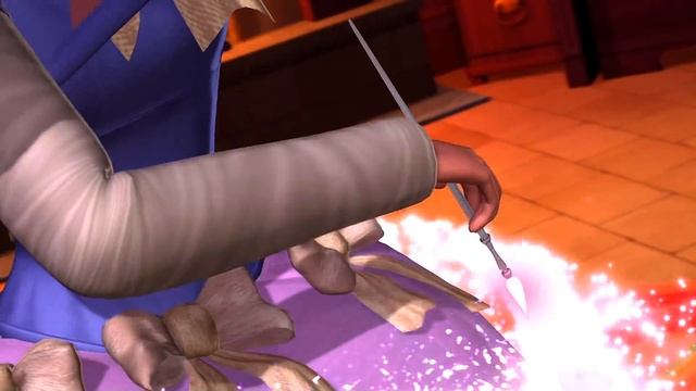 Barbie as Rapunzel - Creating dresses with the magical paintbrush смотреть онлайн