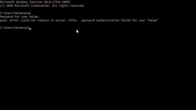 psql: fatal: password authentification failed for user смотреть онлайн