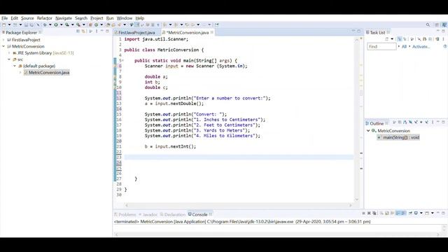 Using Else-if statements| Make a Metric Conversion Program | Learn to code in Java for beginners | смотреть онлайн