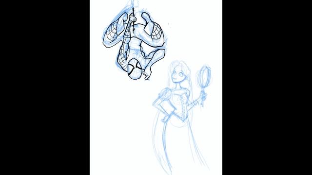 Disney & Marvel Team-Up Part 1 Timelapse Digital Sketch, Namor Ariel Robin Merida Hawkeye Spider-Ma смотреть онлайн