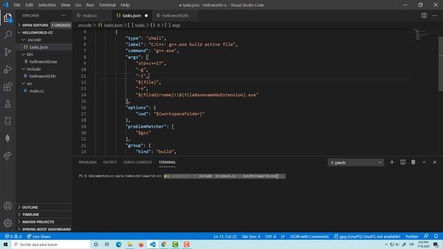 C++ para todos 04: Configurar Task json y args de g++ смотреть онлайн