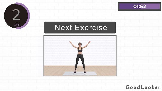 4 min Tabata - Jumping Jack + Squat Jack⚡️ Fat Burning Quick Finisher Workout смотреть онлайн