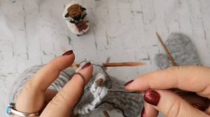 #Варежки #спицами с анатомическим пальцем МК ребенку на 1-2года