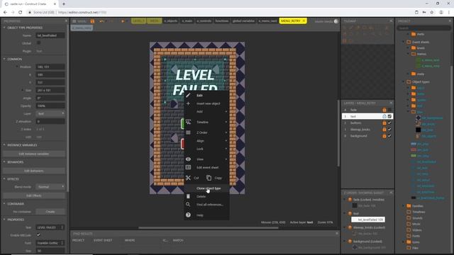 Construct 3 Tutorial #23 - CASTLE RUN - Menu Retry смотреть онлайн