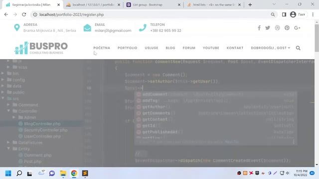Making new portfolio website - Part 7 - OOP PHP PDO смотреть онлайн