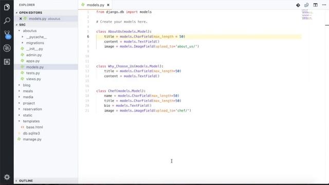 Adding About us Models | Build A Restaurant Site With Python and Django смотреть онлайн