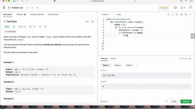 Two Sum - Leetcode 1 - HashMap - Java смотреть онлайн