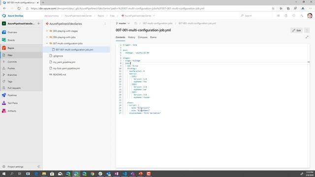 Multi-Configuration Jobs (Matrixes) with YAML Pipelines смотреть онлайн
