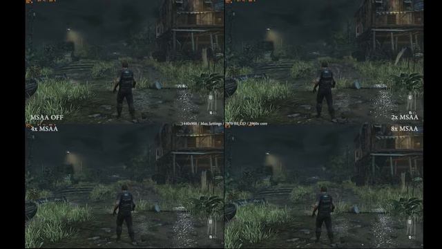 Max Payne 3 MSAA off 2x 4x 8x comparação смотреть онлайн