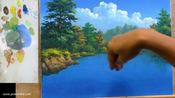 TUTORIAL: Acrylic Painting Landscape / Dead Tree in the River / JMLisondra