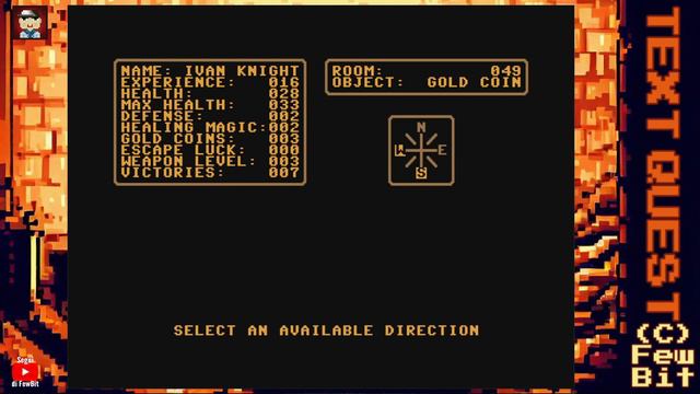TextQuest C64 ENG - text-based dungeon crawler for Commodore 64 english version - RPG text quest смотреть онлайн