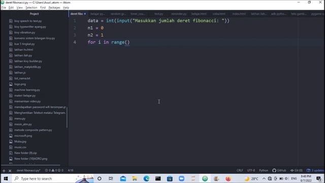 Latihan Python || Membuat Deret Fibonacci Menggunakan Python смотреть онлайн