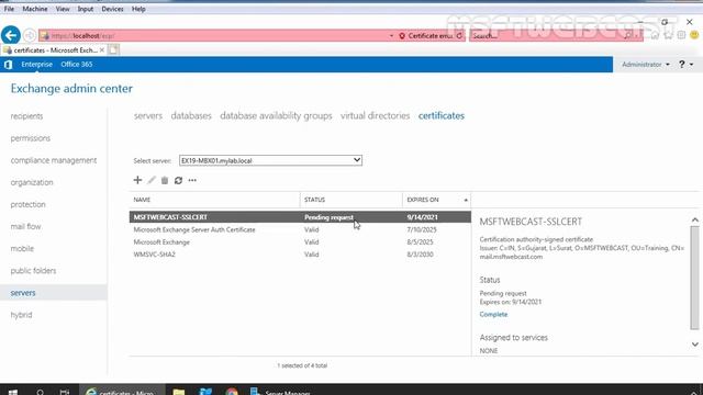 23. Install and Configure an SSL certificate for Exchange 2019 смотреть онлайн