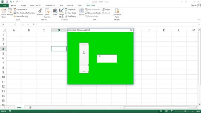 PART 10 - SCROLLBAR CONTROL & TRICKS IN VBA USERFORM (TAMIL)