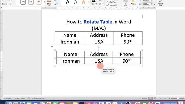 How to Rotate Table in Word ( MAC ) смотреть онлайн