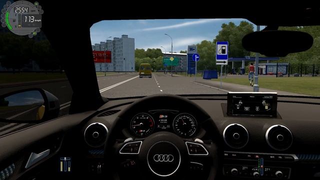 Audi S3 Sedan/Saloon 2015 - City Car Driving 1.5.9 (Logitech G27) смотреть онлайн
