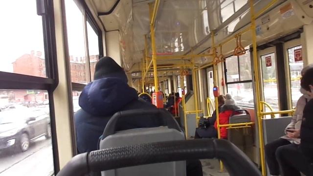 Трамвай "5217 по 55" по Тихорецкому и Политехнической СПб 11-*: 71-631 (УКВЗ) 5217 по №55 (01.03.21 смотреть онлайн