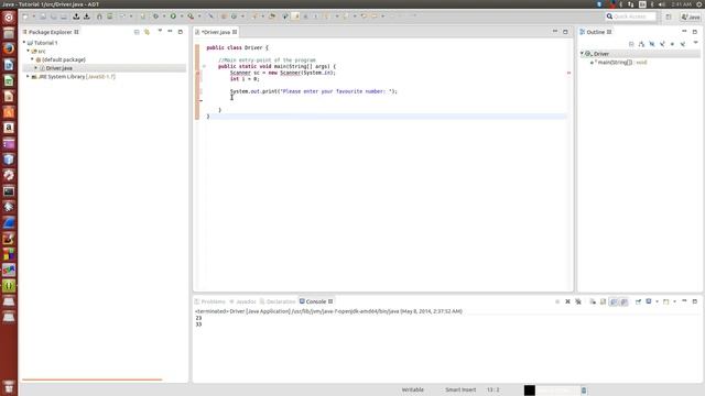 Java Tutorial - 3 - Basic User Input смотреть онлайн