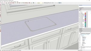 Cutting Holes IN COUNTERS for Sinks in SketchUp - One Easy Way