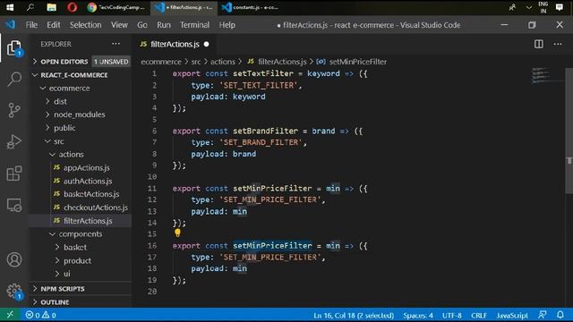 Tutorial#17|React.js/Redux E-Commerce - Writing FilterActions | Part-3 смотреть онлайн