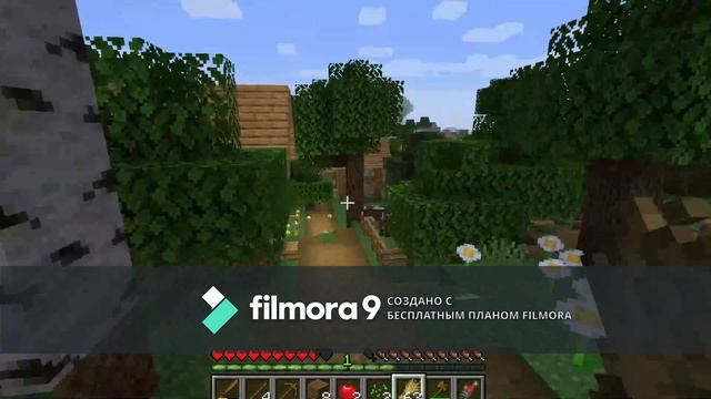 Новогодние ванильное выживание Minecraft.|1 часть |. Нашла деревню. смотреть онлайн