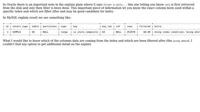 Databases: MySQL read explain - using where смотреть онлайн