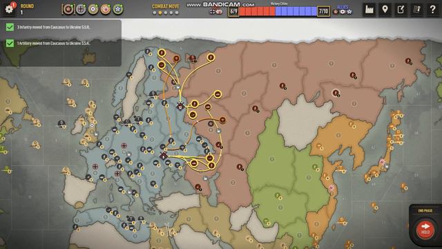 Axis and Allies 1942 Online Round 1 Allies Strategy смотреть онлайн
