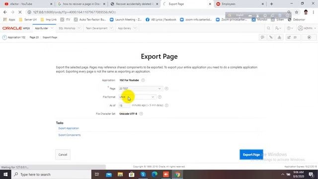 Recover accidentally deleted APEX components Flashback Export смотреть онлайн
