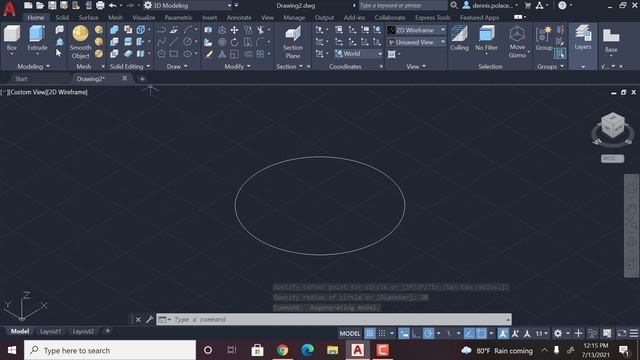 How to make A 3D Cylinder in AutoCAD 2021 смотреть онлайн