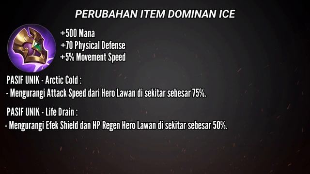 BAHAS PENYESUAIAN ITEM DOMINAN ICE DI UPDATE TERBARU MOBILE LEGENDS смотреть онлайн