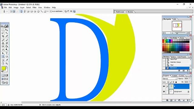 How to Create Logo in adobe Photoshop 7.0 || D Type Alphabet Modification || Logo Creation смотреть онлайн