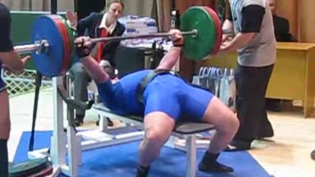 Жим 265 кг на Чемпионате Москвы 2010 смотреть онлайн