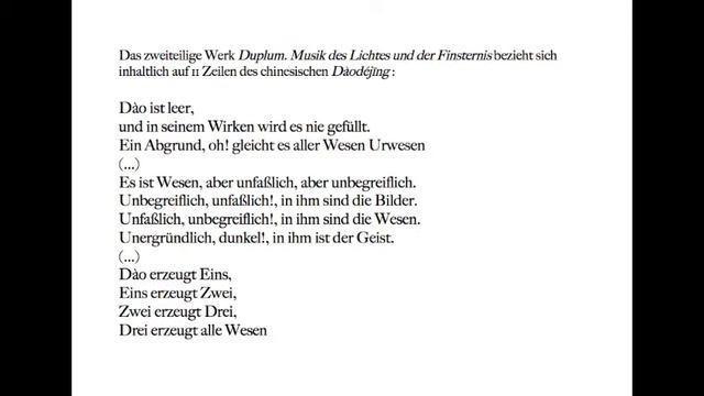 Claus Kühnl: Duplum. Musik des Lichtes und der Finsternis (Urfassung 1989) смотреть онлайн