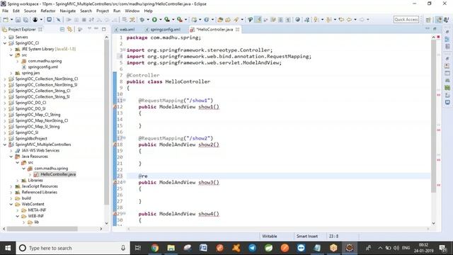 Spring MVC - Multiple Controllers | Java By Madhu Vundavalli смотреть онлайн