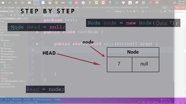 Lesson 02: Make first node of the linked list step by step смотреть онлайн