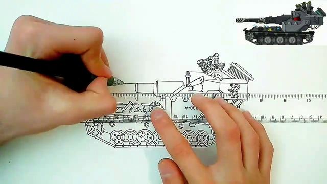 Как нарисовать танк ваффентрагер || How to draw a vaffentrager tank смотреть онлайн