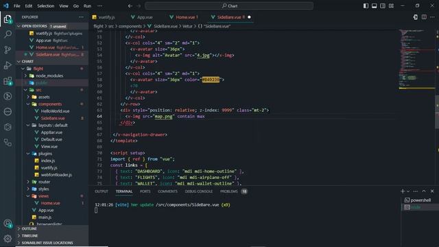 Vuejs 3 - Vuetify 3 , Create an Flight Dashbord Website Using Chartjs | vue-chart js | Bar | Pie смотреть онлайн