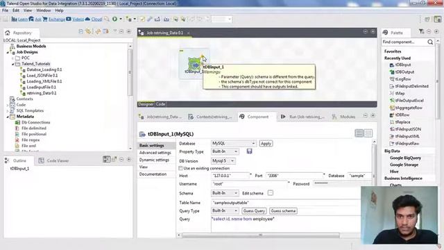 8.How to Retrive Data from a Database l tDBInput l Working with Databases l Talend Data Integration смотреть онлайн
