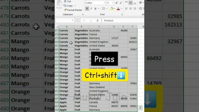 Trick to fill down in excel #exceltricks #excelshortcuts смотреть онлайн