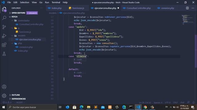 Eliminar un registro con vanilla Javascript y PHP PDO смотреть онлайн