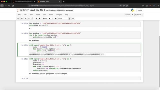 Read a Hexadecimal File (Part 2) - Python Programming Challenges смотреть онлайн