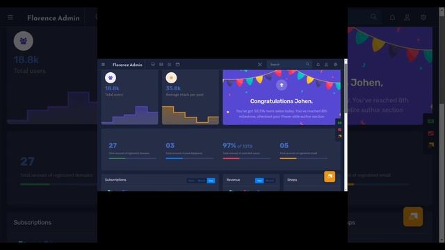 Florence Admin - Bootstrap 5 Admin Panel With New Software Dashboard Design смотреть онлайн