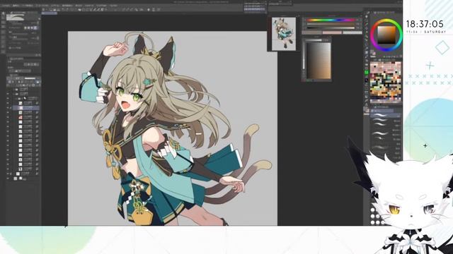 【お絵かき配信】原神綺良々描いてます смотреть онлайн