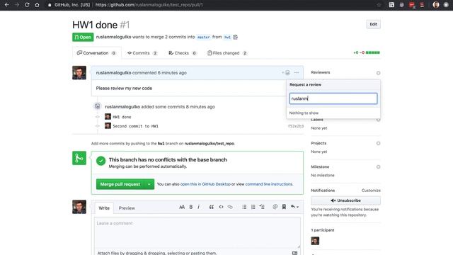 Базовое взаимодействие с github смотреть онлайн