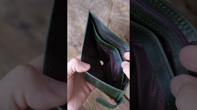 Кошелек Вермонт зеленый из натуральной кожи смотреть онлайн