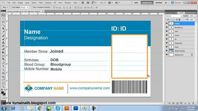how to make ID cards or visiting cards in bulk with Photoshop Variables and excel смотреть онлайн