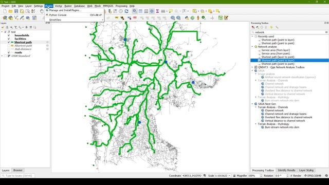 Different methods of calculating distances between points using QGIS смотреть онлайн