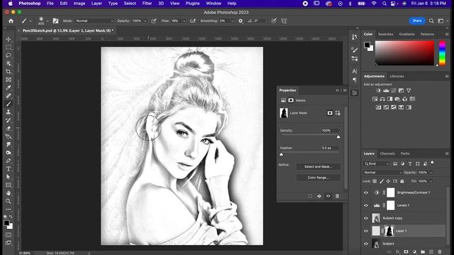 Create the Pencil Sketch Effect with Photos | Adobe Photoshop Tutorial смотреть онлайн