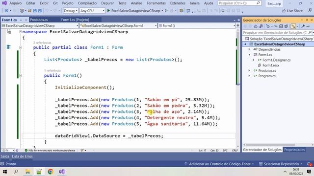 Salvar os dados do DataGridView no Excel com C#. Visual Studio 2022 / 2019 смотреть онлайн
